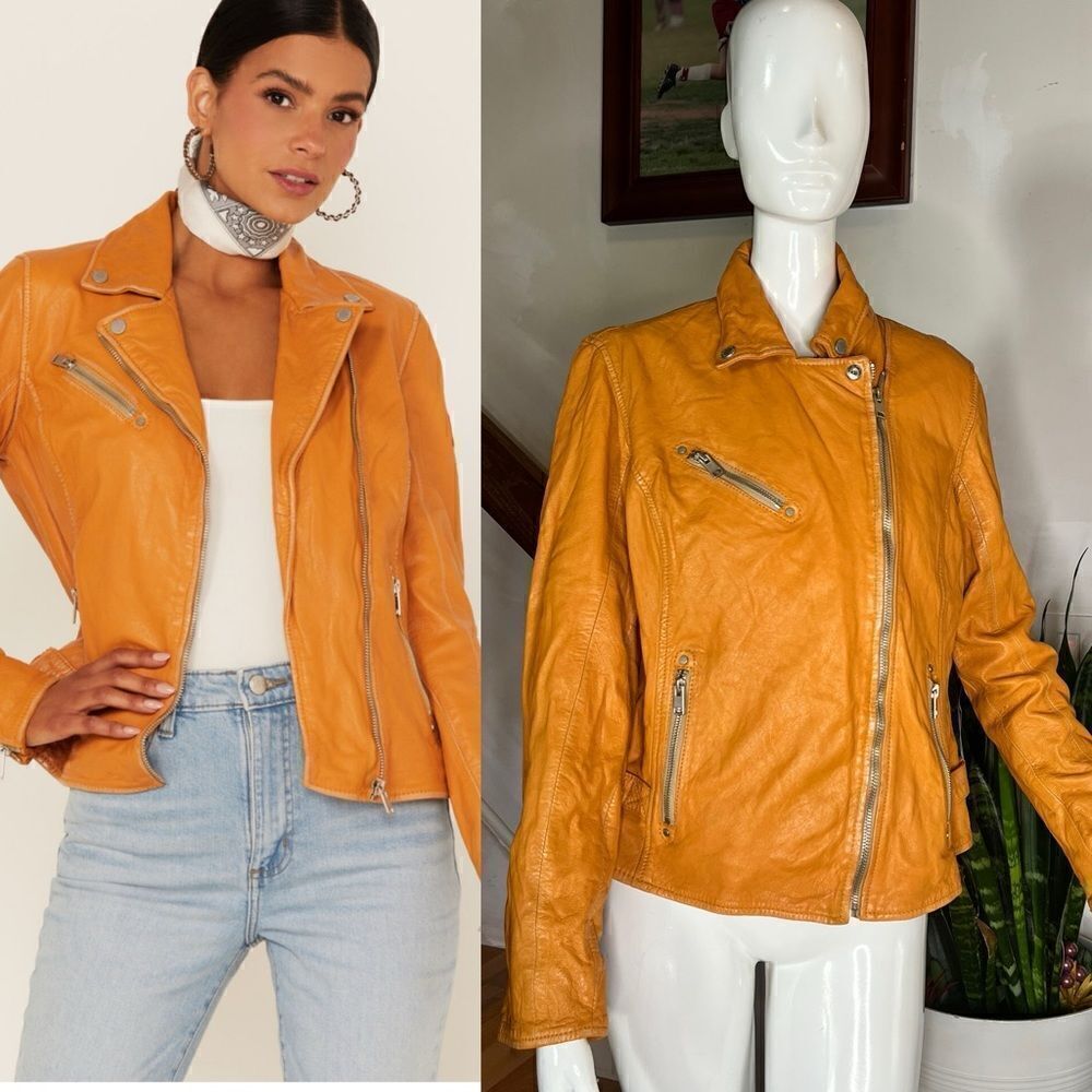 Free People MAURITIUS LEATHER WOMEN'S SOFIA MOTO LEATHER JACKET